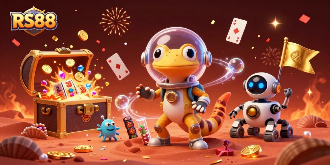 RS88 players winning big with vibrant casino treasures and cheerful alien elements.