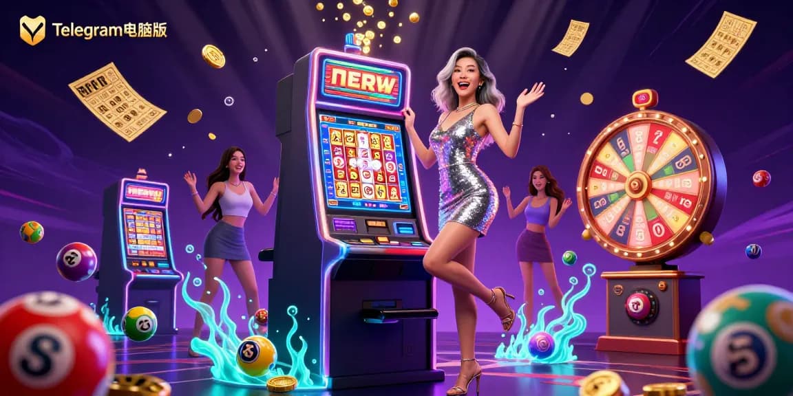 在这个充满活力的赌场场景中，借助Telegram电脑版体验激动人心的大奖胜利，特色老虎机。