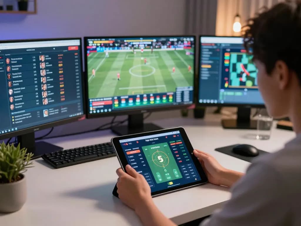 Engage with kèo nhà cái 5 through live sports betting on tablet, dynamic interface and lively atmosphere.