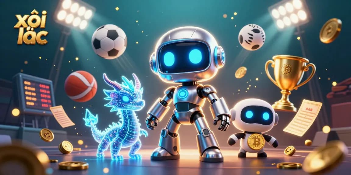 Experience xôi lạc gaming excitement with vibrant betting activities, neon cyberpunk style.