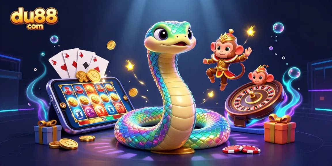 Experience thrilling gameplay with du88 com's vibrant 3D casino illustration showcasing exciting slot action.