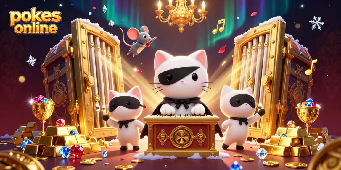 Spin pokies online with magical characters at a vibrant casino scene.