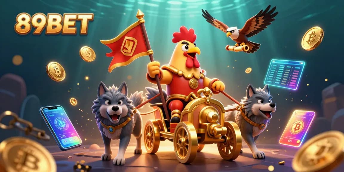 Experience thrilling gaming at 89BET, featuring a rooster warlord in a dynamic casino adventure.