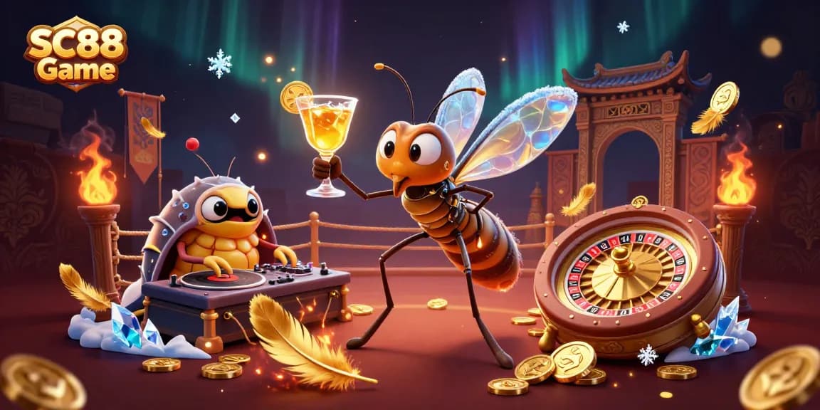 Experience the SC88 Game with a thrilling 3D casino scene featuring unique characters and vibrant elements.