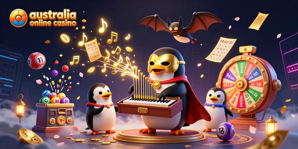 Experience thrilling wins with top australia online casino elements in a vibrant 3D scene.