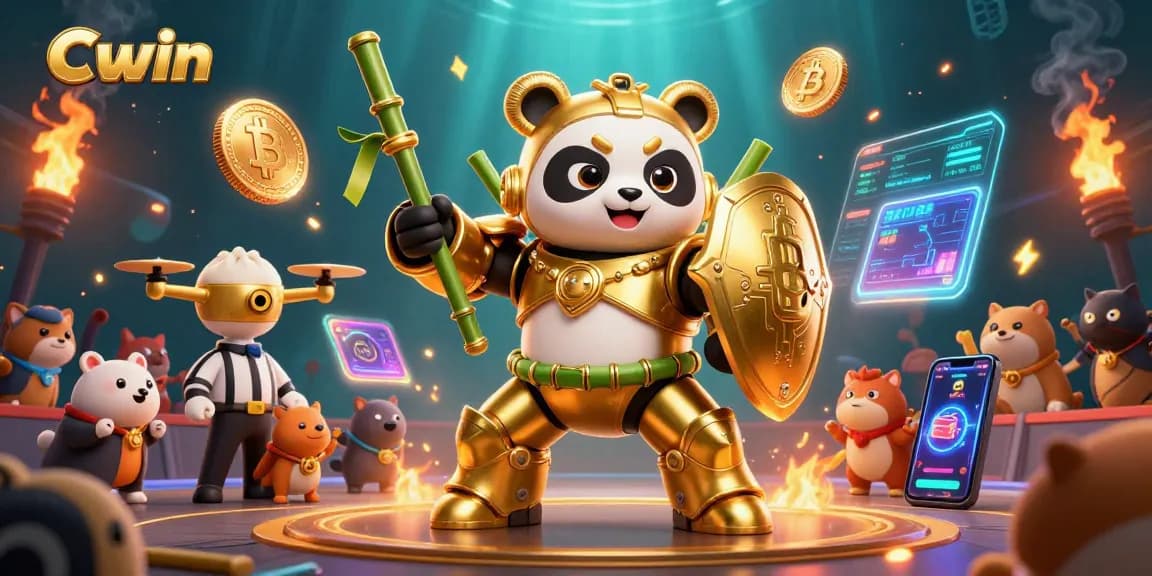 Cwin transforms gameplay with thrilling visuals and crypto elements in an immersive casino scene.
