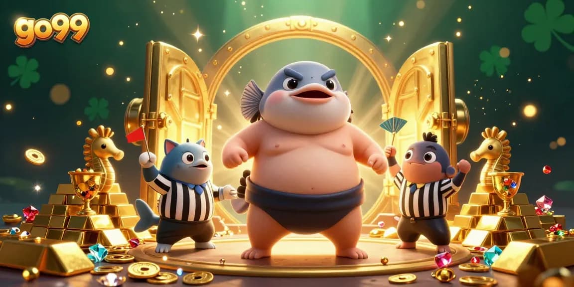 Experience thrilling gaming action at go99 casino with colorful characters and treasure-filled excitement.