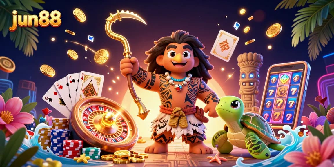 Engage with jun88's vibrant 3D casino world featuring lush visuals and dynamic gaming elements.