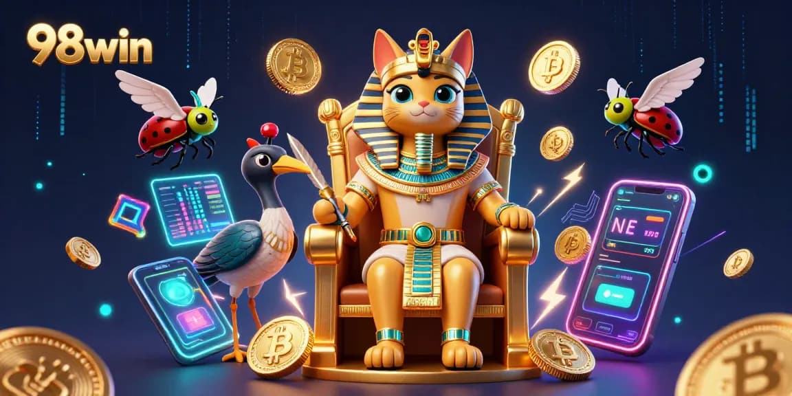 Engage with exciting games at 98win, featuring vibrant Egyptian themes and thrilling crypto elements.