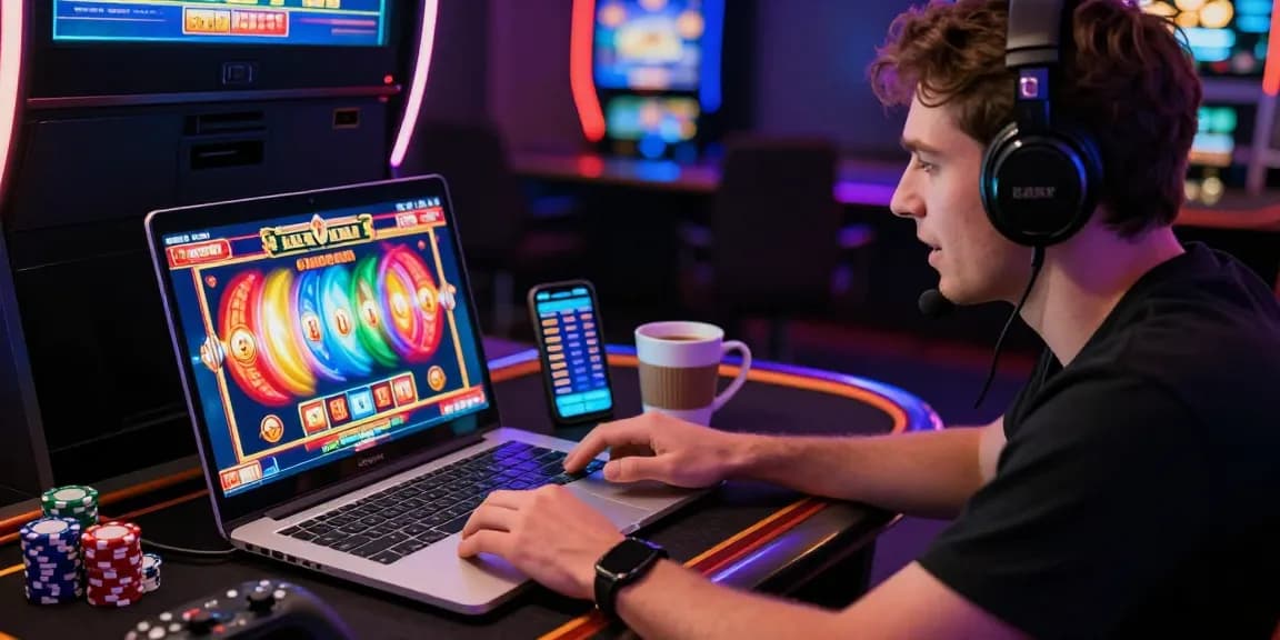 Interactive online gaming scene at https://xx88.se.net/ showcasing player excitement with bright slot graphics and betting setup.