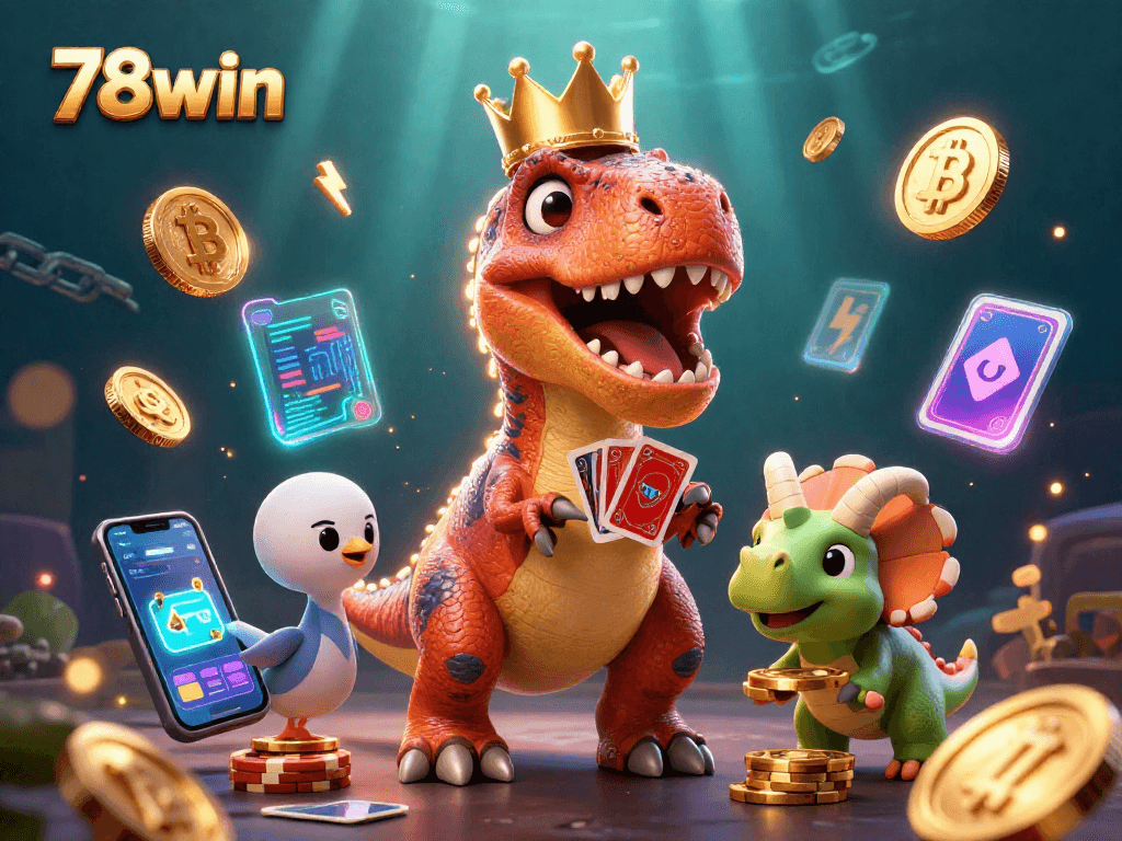 Engage in thrilling gameplay at 78win with cards and gold chips in an exciting casino setting