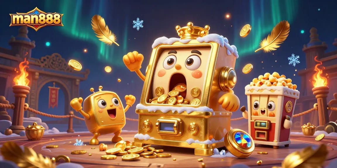 Experience the excitement of man888 as the golden slot machine celebrates a jackpot!