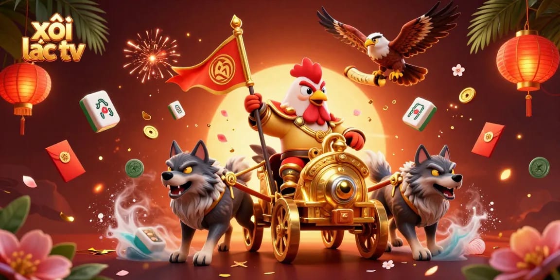 Experience xôi lạc tv's live betting excitement with vibrant 3D gaming elements and characters.