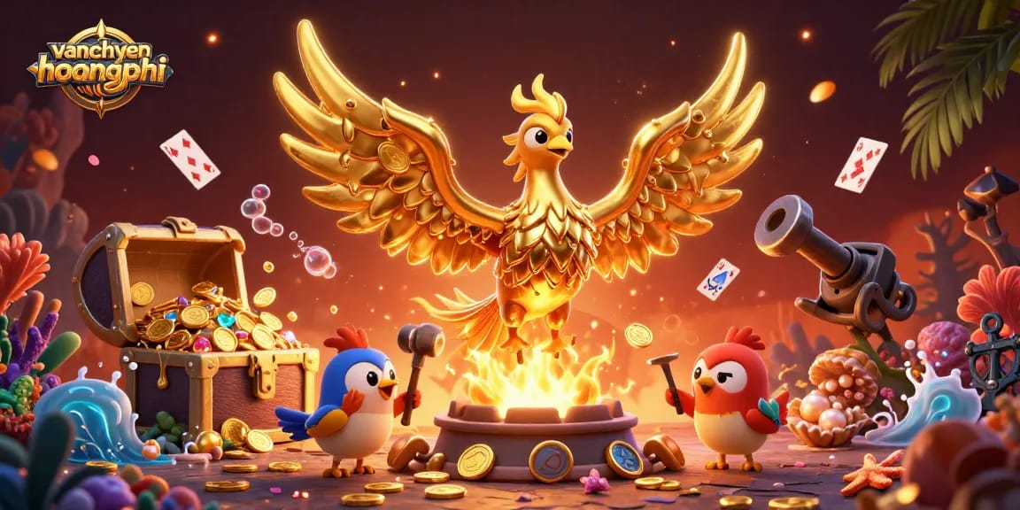 Experience vibrant excitement at vanchuyenhoangphi with golden phoenix and casino treasures.