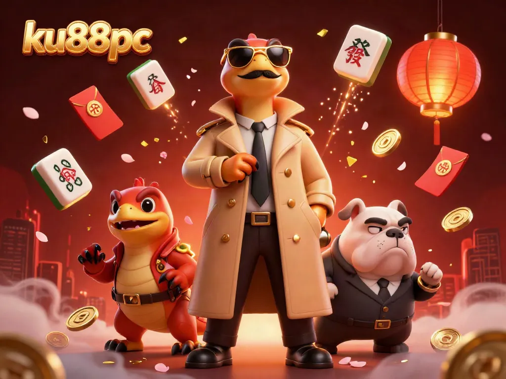 Raptors disguised as a human attempting to enter a VIP casino lounge at ku88pc, showcasing vibrant gambling elements