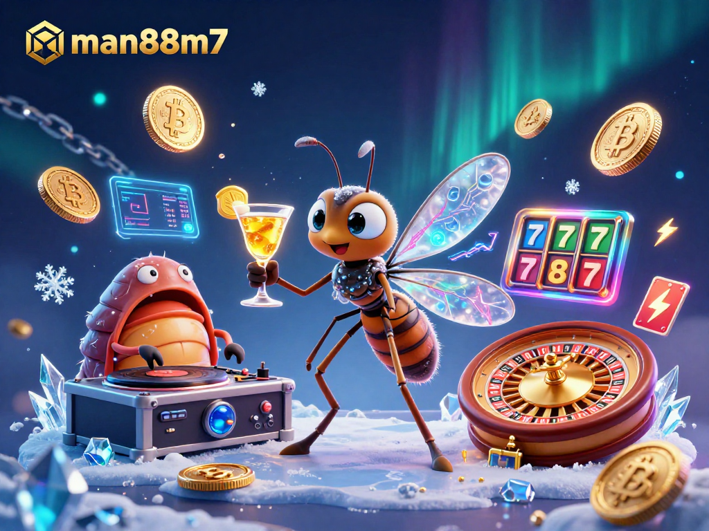 Engage in thrilling gaming action with man88m7's casino atmosphere featuring vibrant characters and dynamic casino elements.
