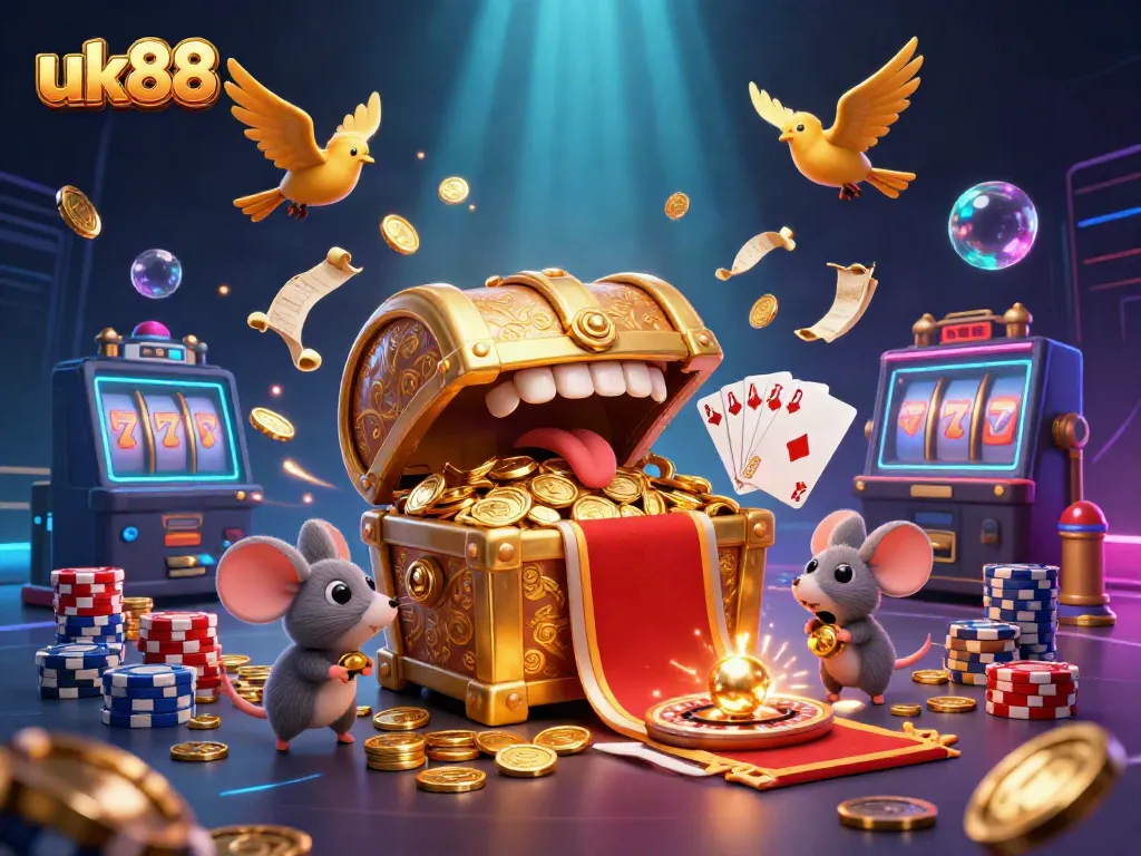 Catch the thrill of winning at uk88 with vibrant 3D casino elements showcasing exciting games and rich bonuses.
