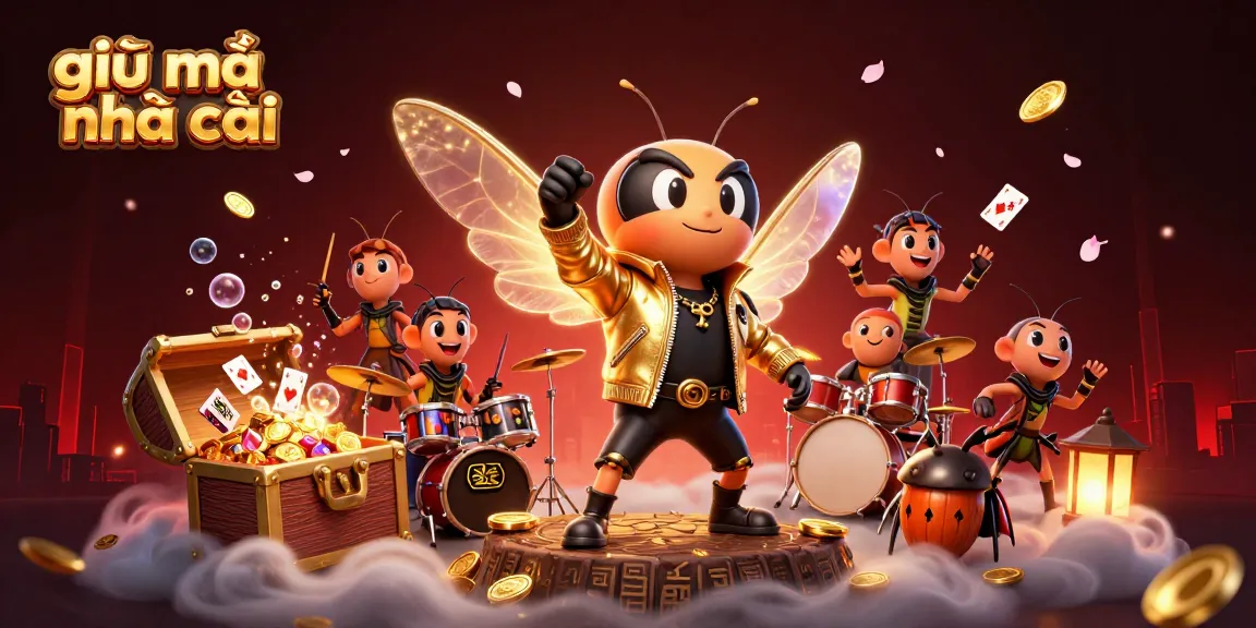 Experience the thrill of giải mã nhà cái with vibrant characters in a dazzling casino scene.