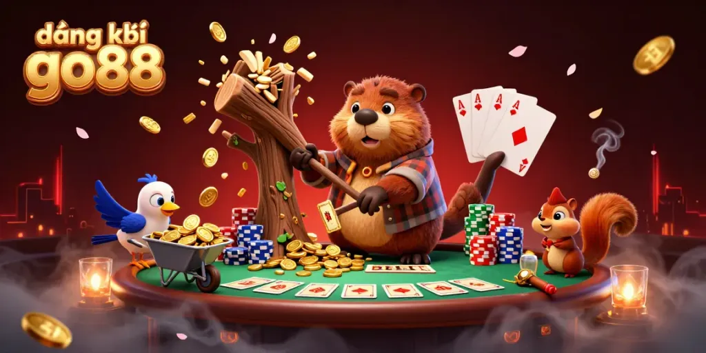 Experience the excitement of đăng ký go88 with vibrant characters and casino elements in this dynamic illustration.