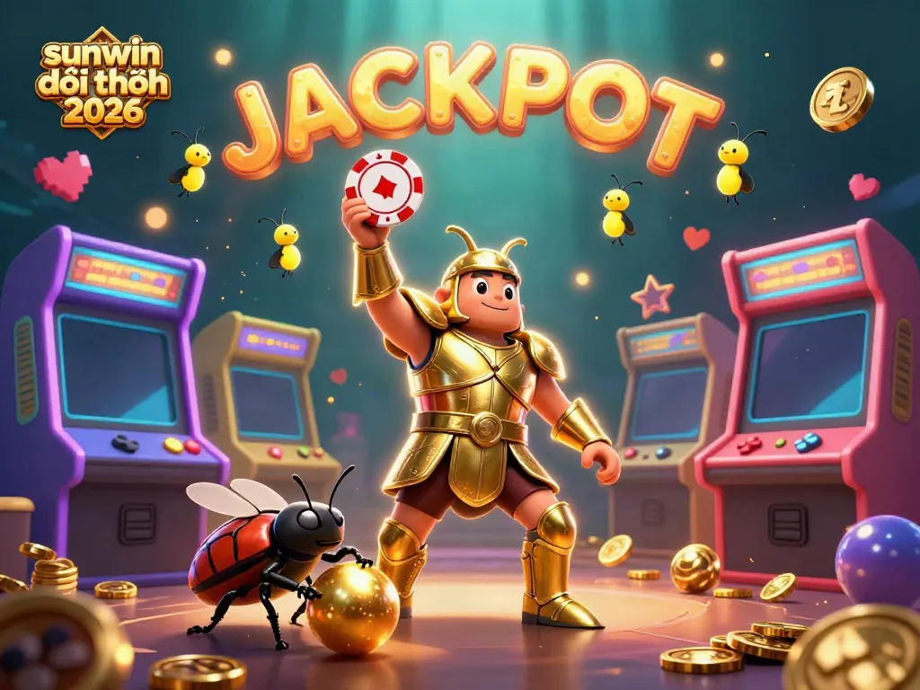 Maximize your wins with sunwin đổi thưởng 2026 in this vibrant casino-themed digital artwork showcasing excitement.