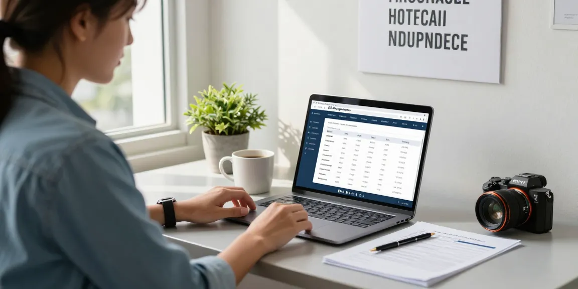 Calculate your mortgage payments using our cálculos hipoteca tool in a bright, modern home office.