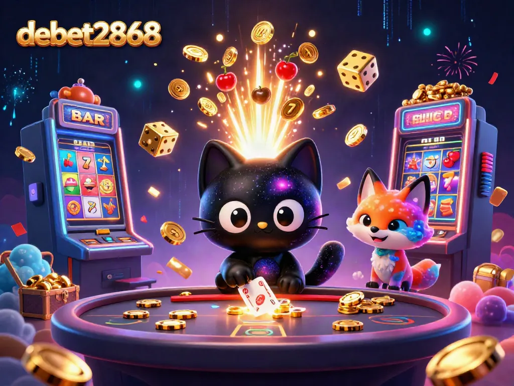 Experience the vibrant cosmic casino adventure with debet2868, where playful characters and jackpots collide.