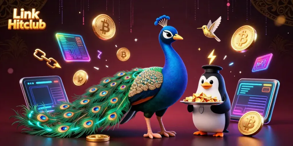 Experience thrilling wins with Link Hitclub in a vibrant, dynamic casino scene.