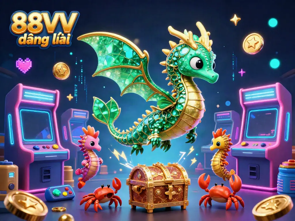 Experience thrilling gameplay with 88VV đăng nhập and vibrant casino elements in a dynamic underwater scene.